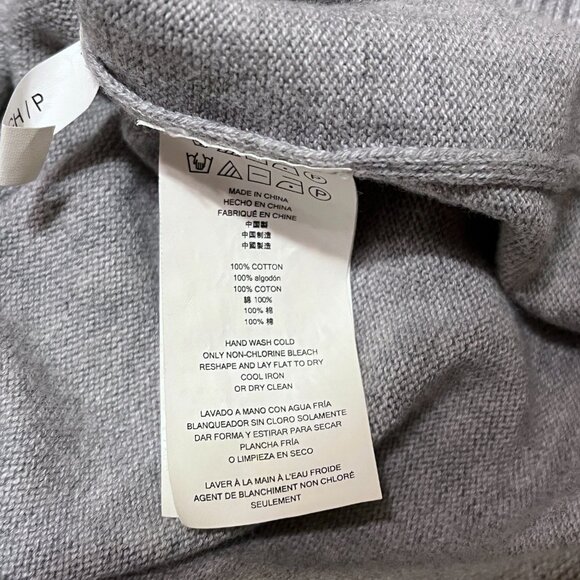 Michael Kors Gray Lightweight Cotton Half Zip Pullover Sweater - Picture 11 of 12